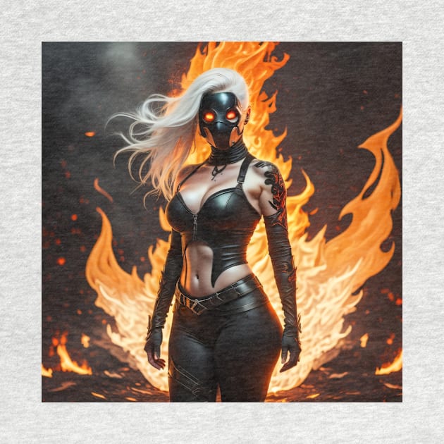 Fire girl by Mateo